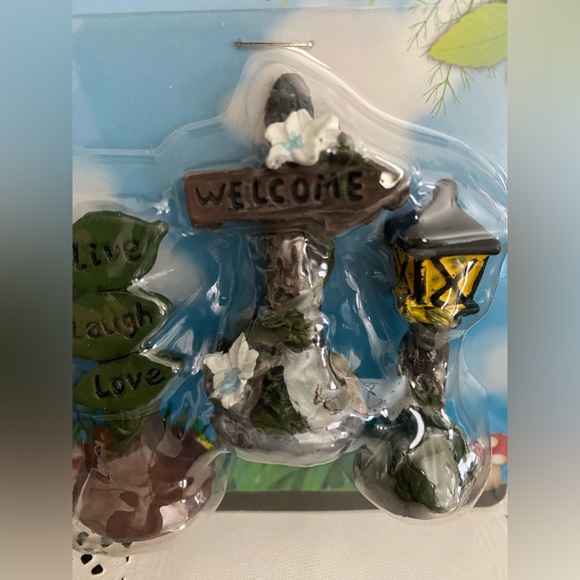 🆕🧚🏻‍♀️ DISCONTINUED FAIRY GARDEN “LIVE , LAUGH , LOVE & WELCOME” FIGURINES! - Picture 3 of 6